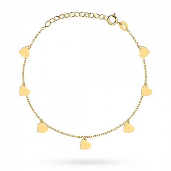 Bransoletka złota serca FUG2-25-B00689-2