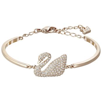 Bransoletka SWAROVSKI • Swan Bangle, White, Rose Gold Plating 5142752