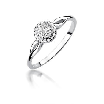 Pierścionek zaręczynowy z brylantem 0.12