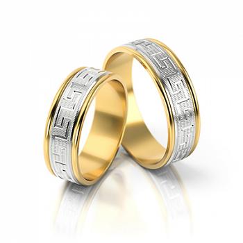 Obrączki ślubne złoto dwukolorowe 6mm próba 333 • XFS201