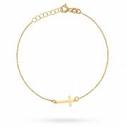 Bransoletka złota z krzyżykiem FUG2-25-B00741-2