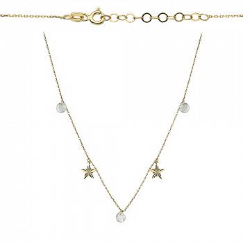 Naszyjnik celebrytka złota gwiazdy z cyrkoniami FUG33FF-674C9