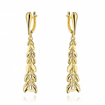 Kolczyki złote wiszące plecione FUG7-34-K01500-2