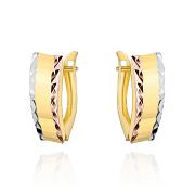 Kolczyki trzy kolory złota FUG7-K01721-585