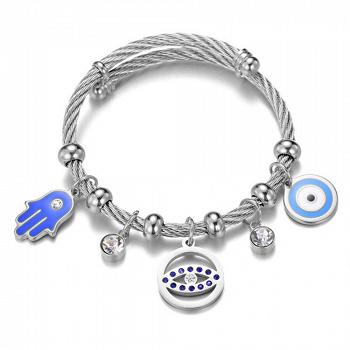 Bransoletka damska stal szlachetna z przywieszkami  FUGTGEFB001S