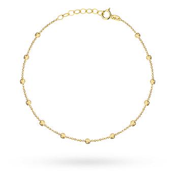 Bransoletka złota diamentowane kulki FUG2-B01165-585