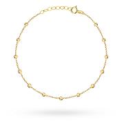 Bransoletka złota diamentowane kulki FUG2-B01165-585