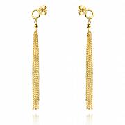 Kolczyki złote koła z łańcuszkiem FUG7-14-K00454-2