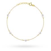 Bransoletka złota z perłami FUG2-B01131-585