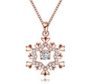 Naszyjnik świąteczna śnieżynka FUGSDN015B