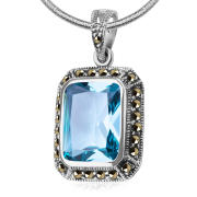 Srebrna zawieszka z markezytami IWZI082 