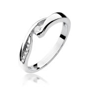 Pierścionek zaręczynowy z brylantami 0.08