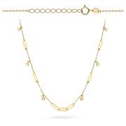 Naszyjnik złoty ogniwa i cyrkonie FUG3-17-N00622-2