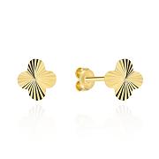 Kolczyki złote diamentowane koniczynki FUG7-21-K01717-2