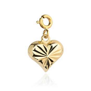 Zawieszka złota charms diamentowane serce FUG6-Z00612-585