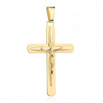 Złoty krzyżyk z wizerunkiem Jezusa FUG4-15-C00097-2