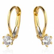 Kolczyki złote z białymi cyrkoniami FUG7-25-K00917-2