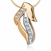 Złota zawieszka z cyrkoniami XLB1391 