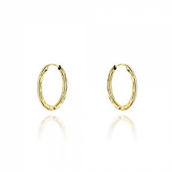 Kolczyki złote kółka diamentowane 1,5cm FUG7-33-K01495-2