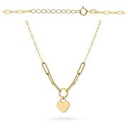 Naszyjnik złoty ogniwa i serce  FUG3-17-N00628-2
