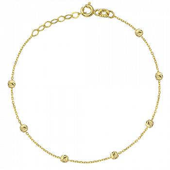 Bransoletka diamentowane kulki na nogę FUG2-21-B00661-2