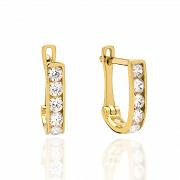 Kolczyki złote z białymi cyrkoniami FUG7-16-K00042-2