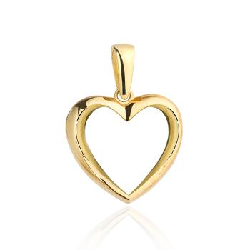 Zawieszka złota serce kontur FUG6-40-Z00567-2