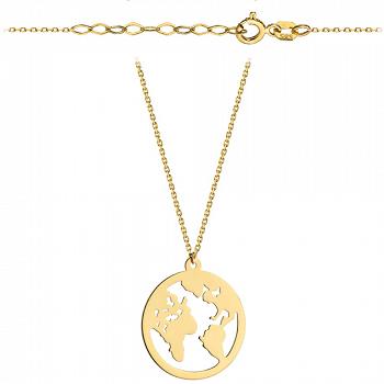 Naszyjnik złoty kula ziemska FUG3-4-N00390-2