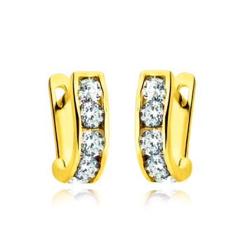 Kolczyki złote z cyrkoniami XFZ0047B