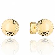 Kolczyki złote kółko diamentowanymi brzegami FUG7-17-K00984-2