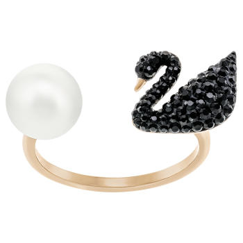 Pierścionek Swarovski • Iconic Swan Ring Black 5296471