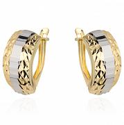 Kolczyki diamentowane z dwukolorowego złota FUG7-25-K01065-2