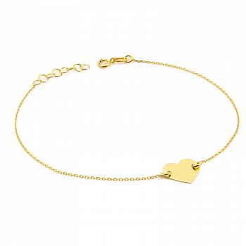 Bransoletka celebrytka złota serce Grawer Gratis FUG2-16-B00279-2
