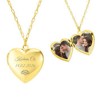 Naszyjnik stal szlachetna serce sekretnik puzderko z dedykacją WA79G