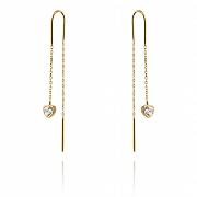 Kolczyki złote kryształowe serduszka FUGD078-70651