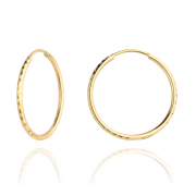 Kolczyki złote diamentowane koła 4,5cm FUG7-25-K01434-2