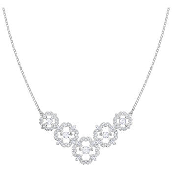 Naszyjnik SWAROVSKI • Sparkling Dance Flower Necklace, Medium, White, Rhodium plating  5397240 