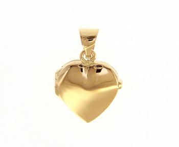 Zawieszka złota puzderko na zdjęcie serduszko FUG6-13-223262-2