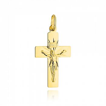 Złoty krzyżyk diamentowany z Jezusem FUG4-15-C00092-2