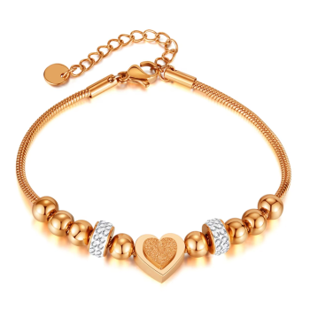 Bransoletka damska złota serce FUGTGB1088R