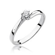 Pierścionek zaręczynowy z brylantem 0.10ct