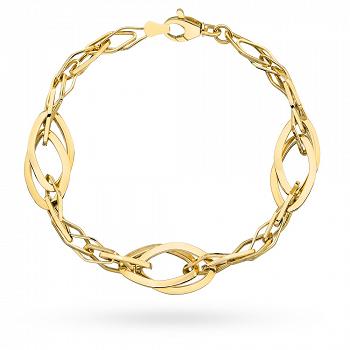 Bransoletka z żółtego złota GRANDE romby FUG2-17-B00754-2