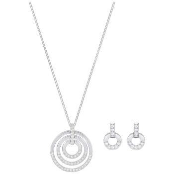 Zestaw SWAROVSKI • Circle Set, Medium, White, Rhodium plating 5367727