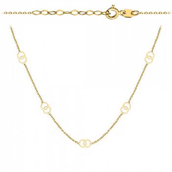 Naszyjnik złoty splecione kółka FUG3-25-N00460-2