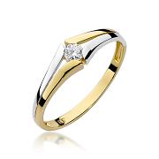 Pierścionek zaręczynowy z brylantem 0.08ct