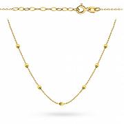 Naszyjnik złoty celebrytka gładkie kuleczki FUG3-21-N00342-2