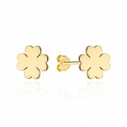 Kolczyki złote czterolistna koniczyna FUG7-34-K01512-2