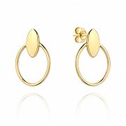 Kolczyki złote koła i łezka FUG7-25-K00555-2