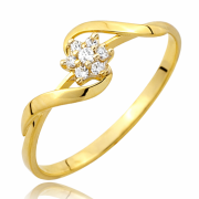 Pierścionek zaręczynowy z cyrkoniami 