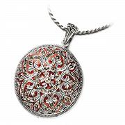 Srebrna zawieszka puzderko z markazytami BAZE004